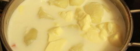 сырный крем-суп с креветками. Шаг 6