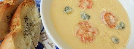 сырный крем-суп с креветками. Шаг 10