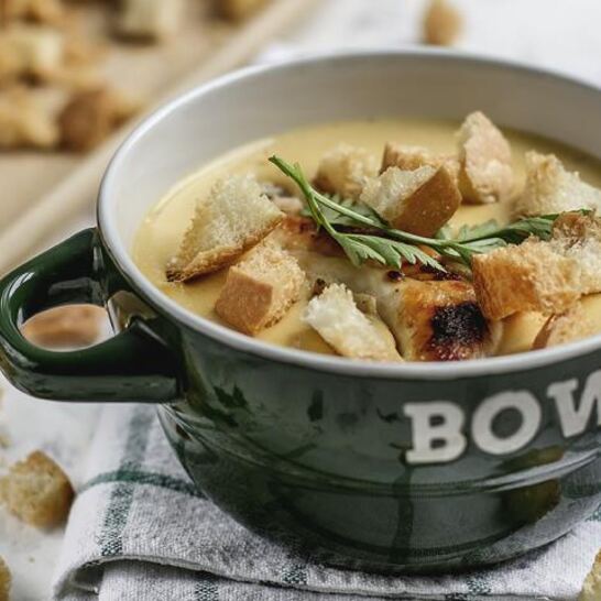 Рецепт сырного крема-супа с курицей