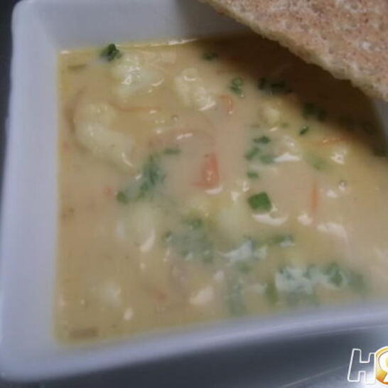 Рецепт сырного супа из цветной капусты