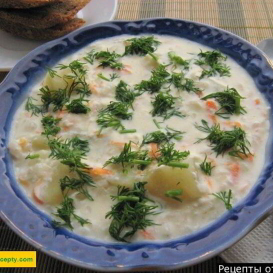 Рецепт сырного супа пюре с курицей
