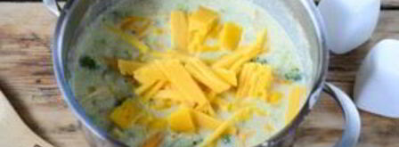 сырный суп с брокколи в булочках. Шаг 8