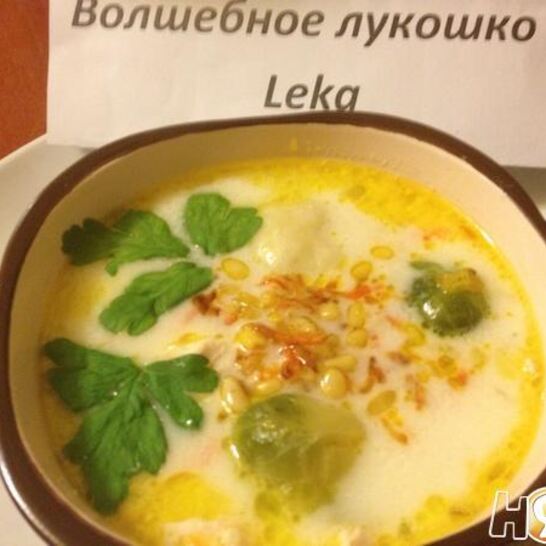 Рецепт сырного супа с брюсельской капустой и клецками