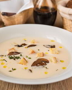 Сырный суп с грибами