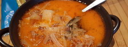 сырный суп с капустой и фаршем. Шаг 9