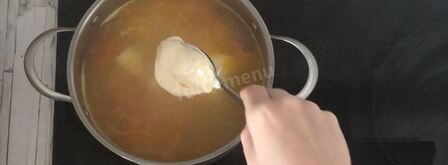 сырный суп с креветками. Шаг 9