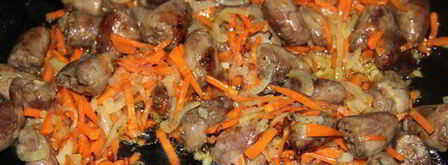 сырный суп с куриными сердечками. Шаг 3