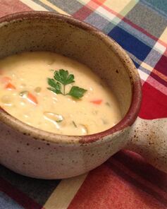 Сырный суп с овощами