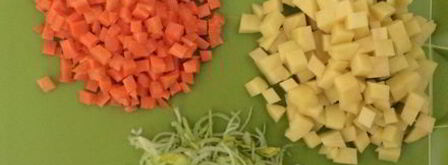 сырный суп с семгой и креветками. Шаг 4