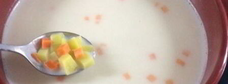 сырный суп с семгой и креветками. Шаг 7