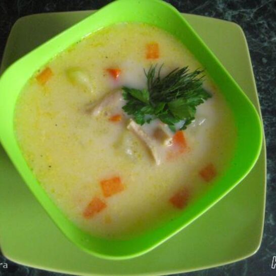 Рецепт сырного супа с соевым мясом