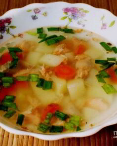 Уха из головы форели