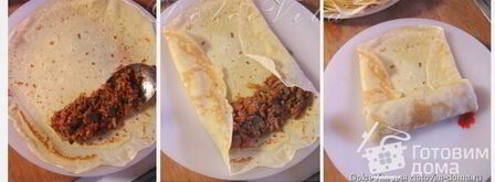 блинчики с мясной начинкой болоньезе. Шаг 7