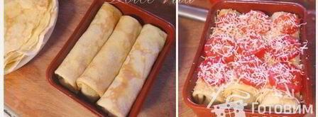 блинчики с мясной начинкой болоньезе. Шаг 8