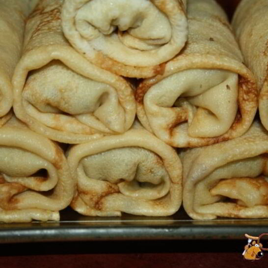 Рецепт блинчиков с начинкой из говядины и легкого