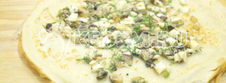 блины с грибной начинкой. Шаг 11