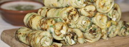 голландские блинчики с сыром и зеленью. Шаг 8