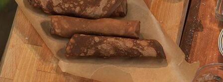 каштановые блины с крабовым муссом и соусом из шампанского. Шаг 6