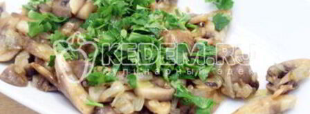 рисовые блинчики с грибами. Шаг 6