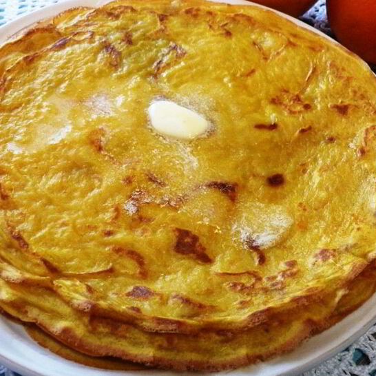 Рецепт тыквенно-мандариновых блинчики