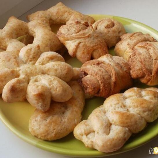 Рецепт булочек из творожного теста