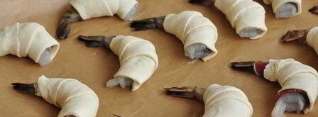 мини-круассаны с креветками и прошутто. Шаг 5