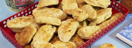 пампушки без дрожжей с чесноком. Шаг 11