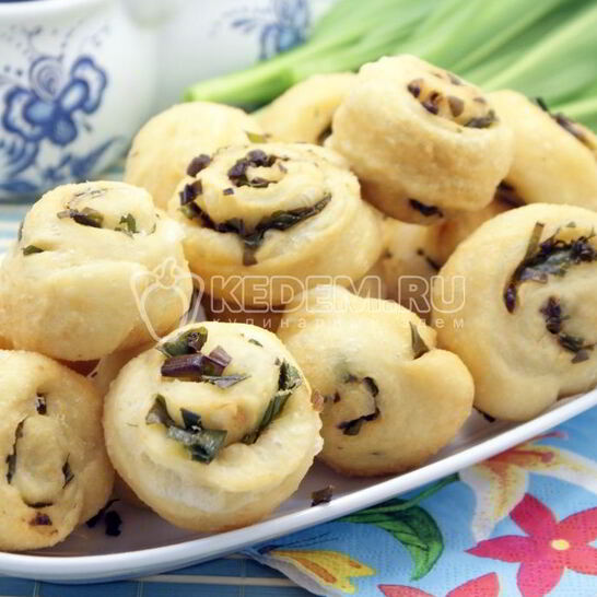 Рецепт пампушек с черемшой