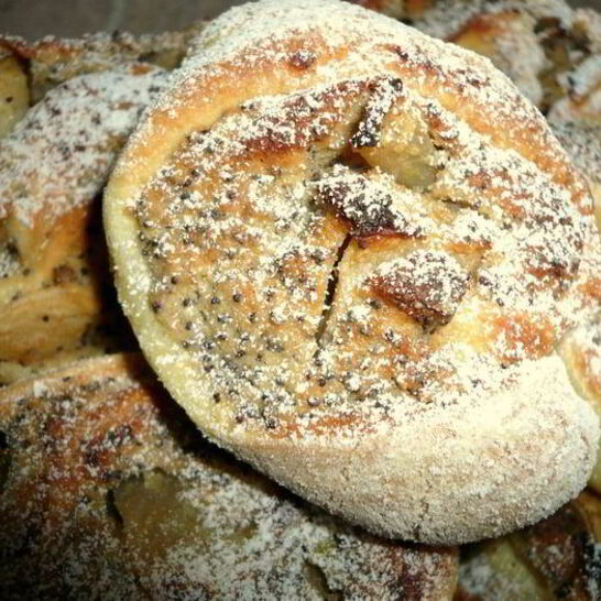 Рецепт яблочно-маковых плюшки