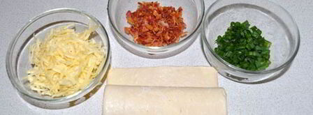 закусочные булочки с беконом и сыром. Шаг 3