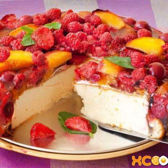 Рецепт домашнего чизкейка с творогом и желе