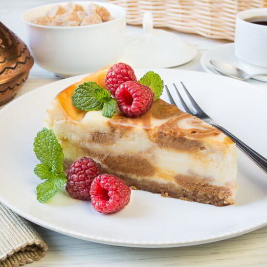 Рецепт карамельного мраморного чизкейка