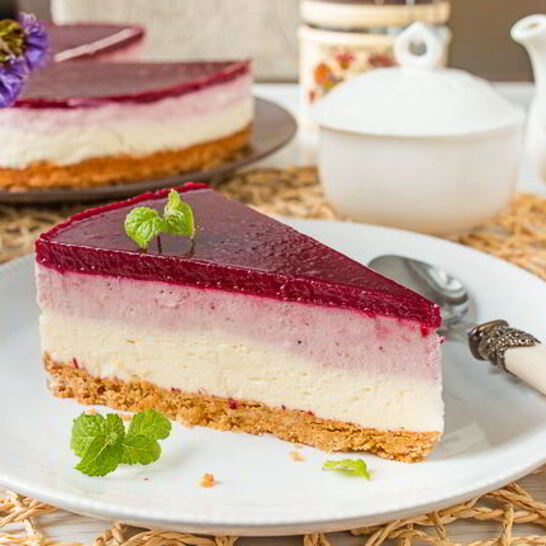 Рецепт холодного вишневого чизкейка