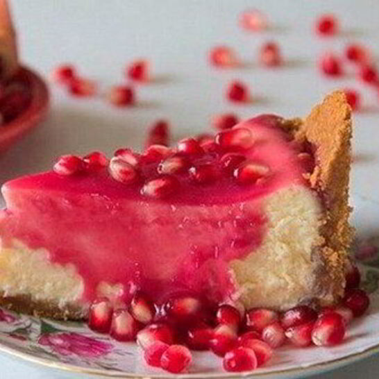 Рецепт нежного гранатового чизкейка
