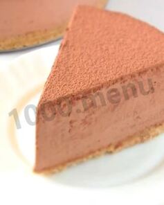 Шоколадный чизкейк без выпечки с творогом