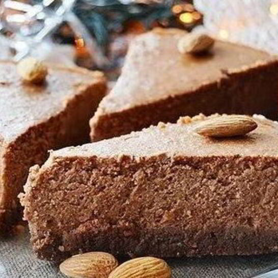 Рецепт шоколадного чизкейка с грецкими орехами и миндалем