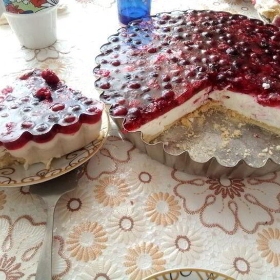 Рецепт творожно-ягодного чизкейк