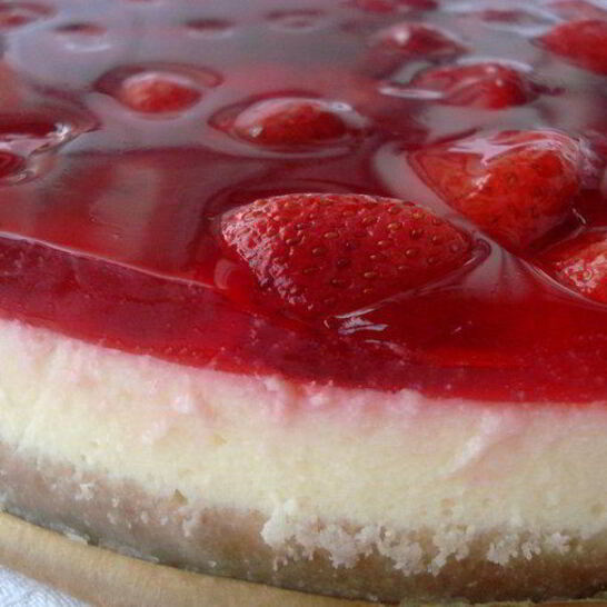 Рецепт ванильного чизкейка с клубничным желе