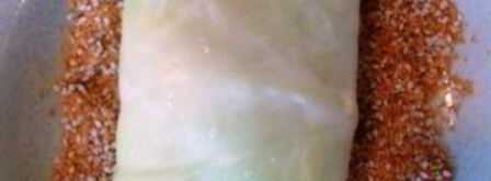 капустные конвертики с кукурузой. Шаг 5