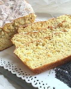 Апельсиновый кекс с маком без муки