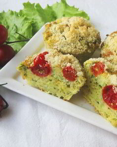 Кабачковые кексы с хрустящей посыпкой