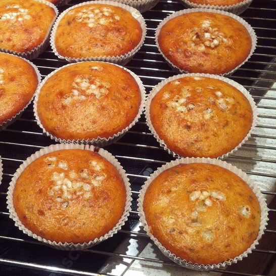 Рецепт кекса на кефире с орехами