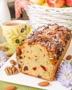 Кекс с кукурузной мукой и клюквой