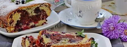 кекс с маком, какао и ягодами. Шаг 16