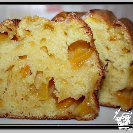 Рецепт кекса с персиками
