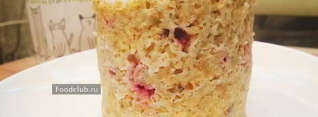 овсяный микроволновый капкейк. Шаг 6