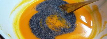 тыквенно-маковые кексы с воздушным кремом веселые привидения. Шаг 5