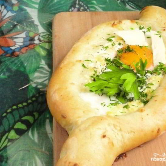 Рецепт хачапури лодочка с яйцом