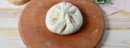 хачапури с сыром и персиками. Шаг 9