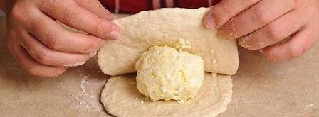 хачапури с творогом и сыром. Шаг 8